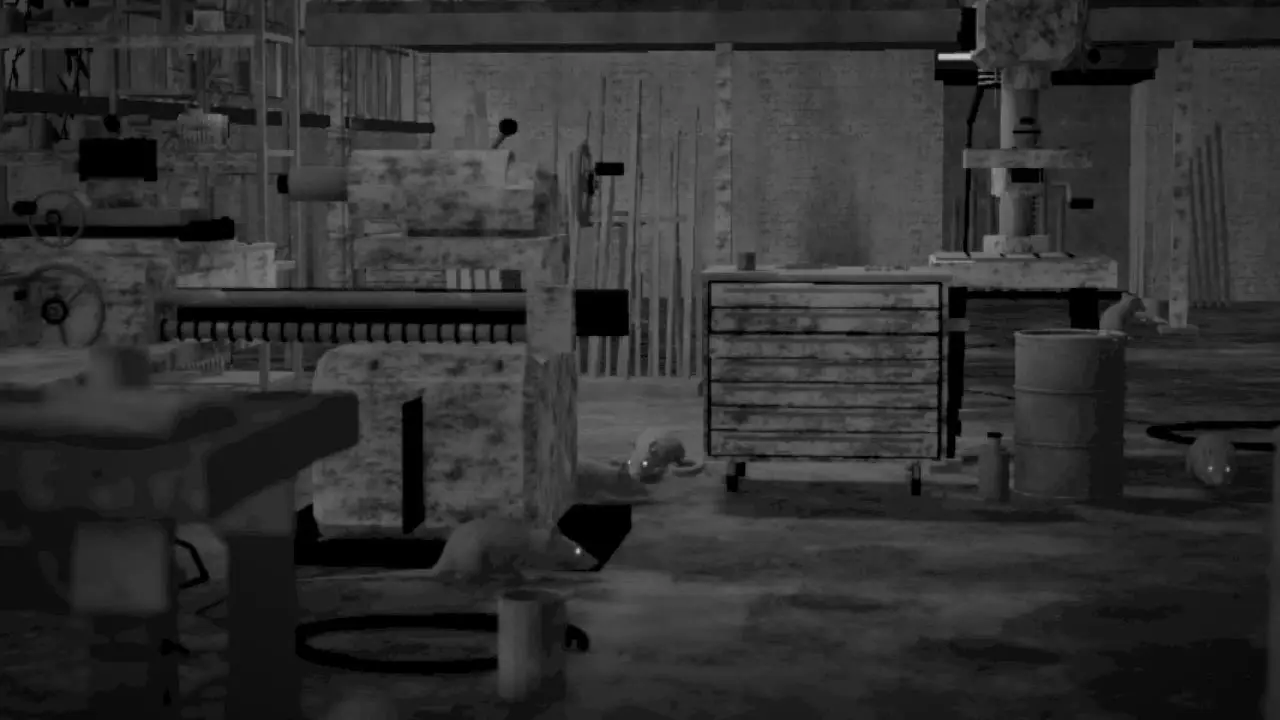Abandoned Workshop, the default view from the shooter’s position