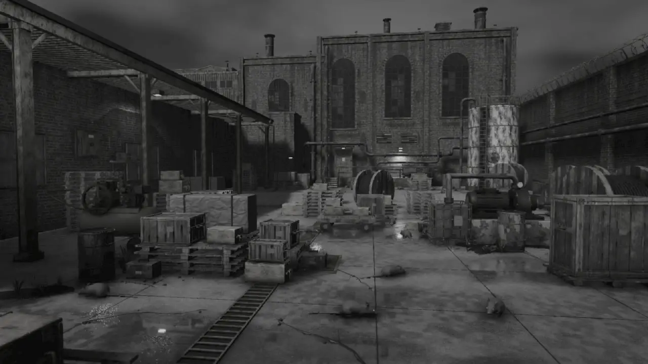 Industrial Courtyard, the default view from the shooter’s position