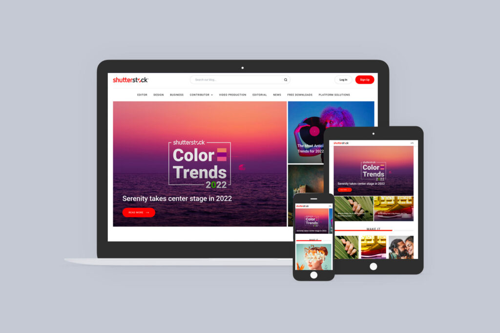 Shutterstock blog redesign